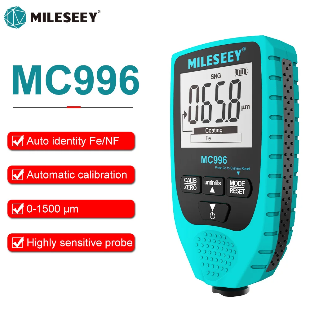 Coating Thickness Gauge MILESEEY MC996 High-Precision Digital Car Paintwork Detector Paint Thickness Meter Auto Tester paint thickness gauge,thickness gauge