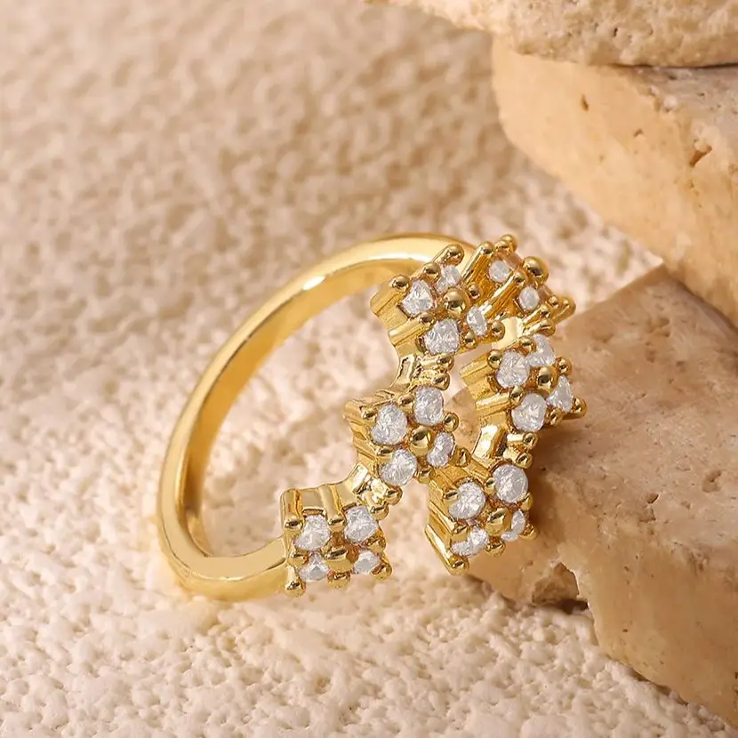Luxury Zircon Rings Adjustable Ring