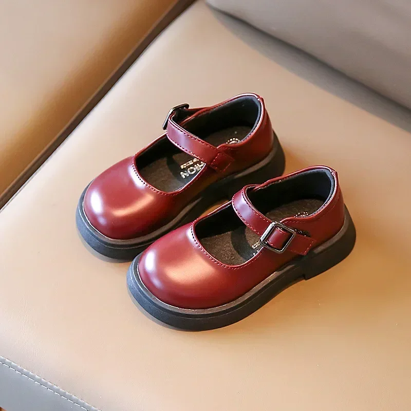 Children's Leather Shoes Spring Autumn Versatile Kids Girls Causal Single Shoes Fashion Korean Style Princess Mary Jane Shoes 3