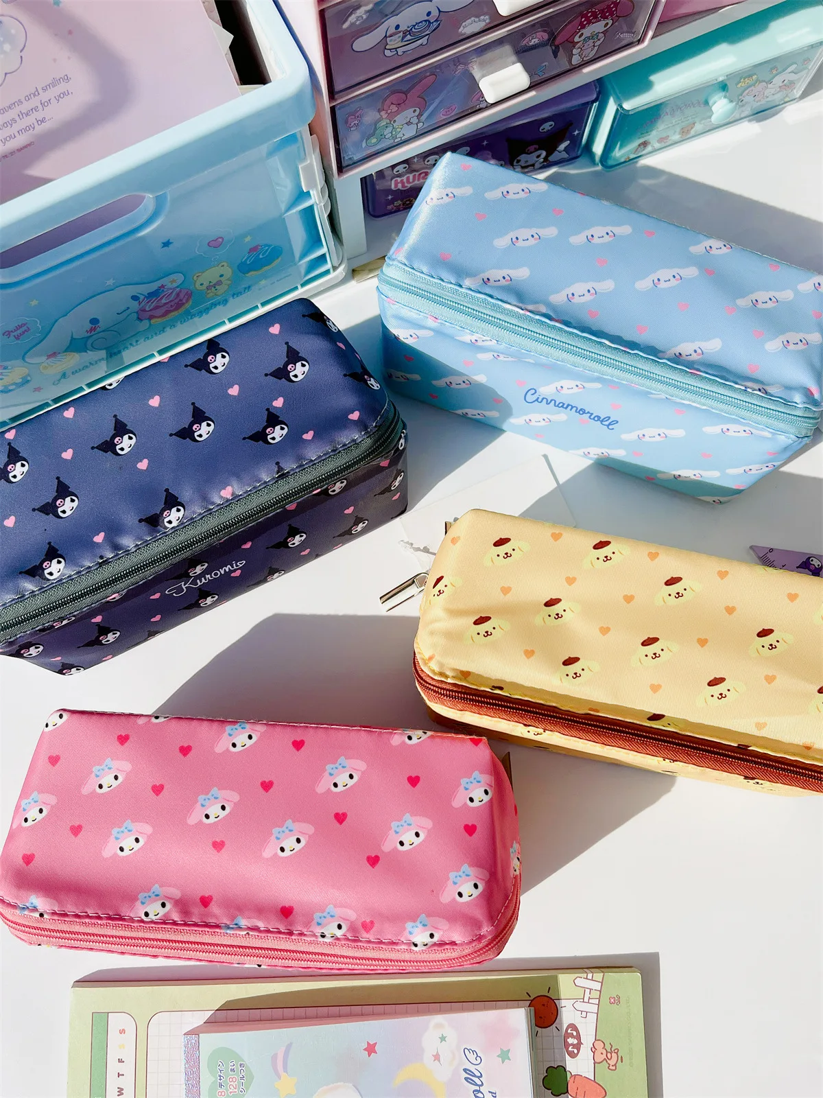 kuromi Pencil Case Cinnamoroll Melody Pencil Bag Pen Case Cosmetic