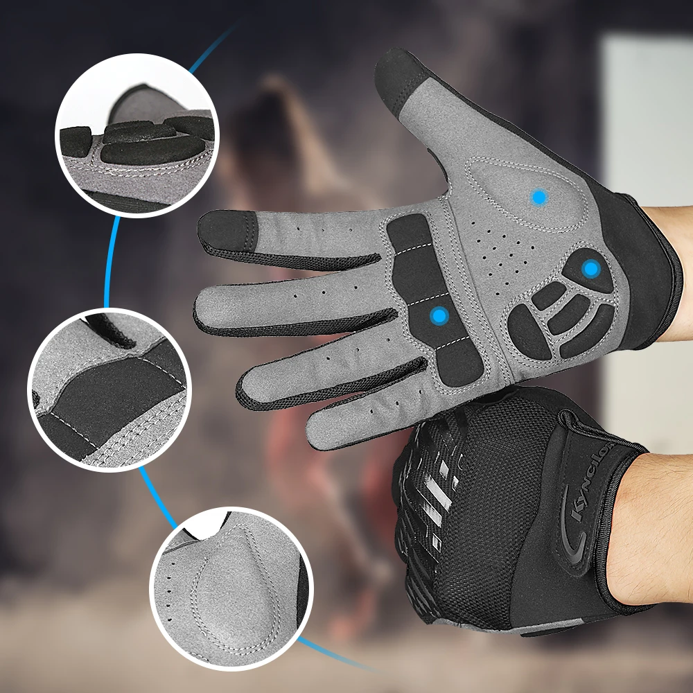 Mountain Bike Touch Screen Cycling Gloves Breathable Shock Absorption Men And Women Sports Fitness Spring Summer Riding Gloves 3