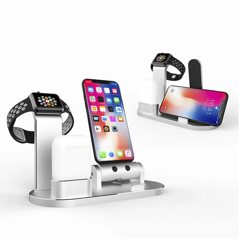 Станция для часов наушников и часов. Зарядная станция для iphone и Apple watch и AIRPODS. Док-станция для iphone 3 в 1. Док станция эпл 3 в 1. Стенд подставка для зарядки Apple watch / iphone / AIRPODS.