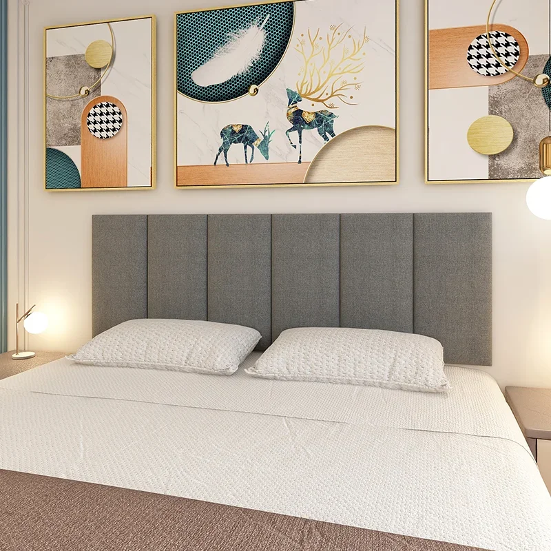 Bed Headboards Anti-Collision Wall Panels Tatami Bedroom Decor Aesthetic Tete De Lit Self-Adhesive Head Board Cabecero Cama