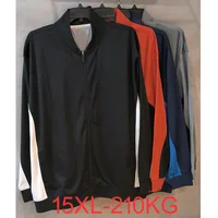 Spring Autumn Plus Size 14XL Jacket Men's Pocket Loose Fashion Coat 210kg 15XL Casual jacket 10xl 13xl workwear jacket 1