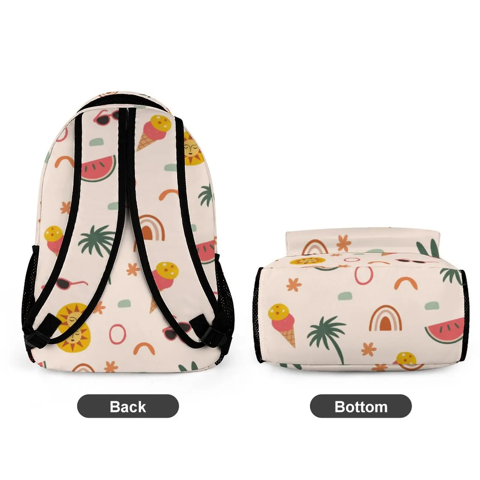 Customized Pattern Student Girls Schoolpack Pencil Case Backpack Large Capacity Shoulder Pencil Case Leisure Travel Bag