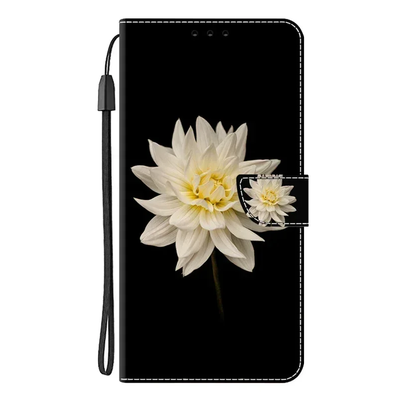 Elegant Leather Flip Wallet Phone Case with Magnetic Stand - Cute Design