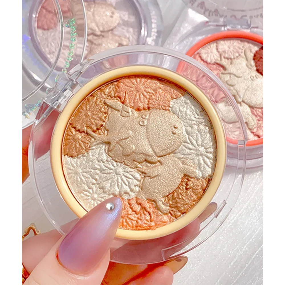 

Blusher Eyeshadow Highlighter and Contouring All-in-One Palette Brightening Pearlscent Glitter Mashed Potato Makeup Cosmetics