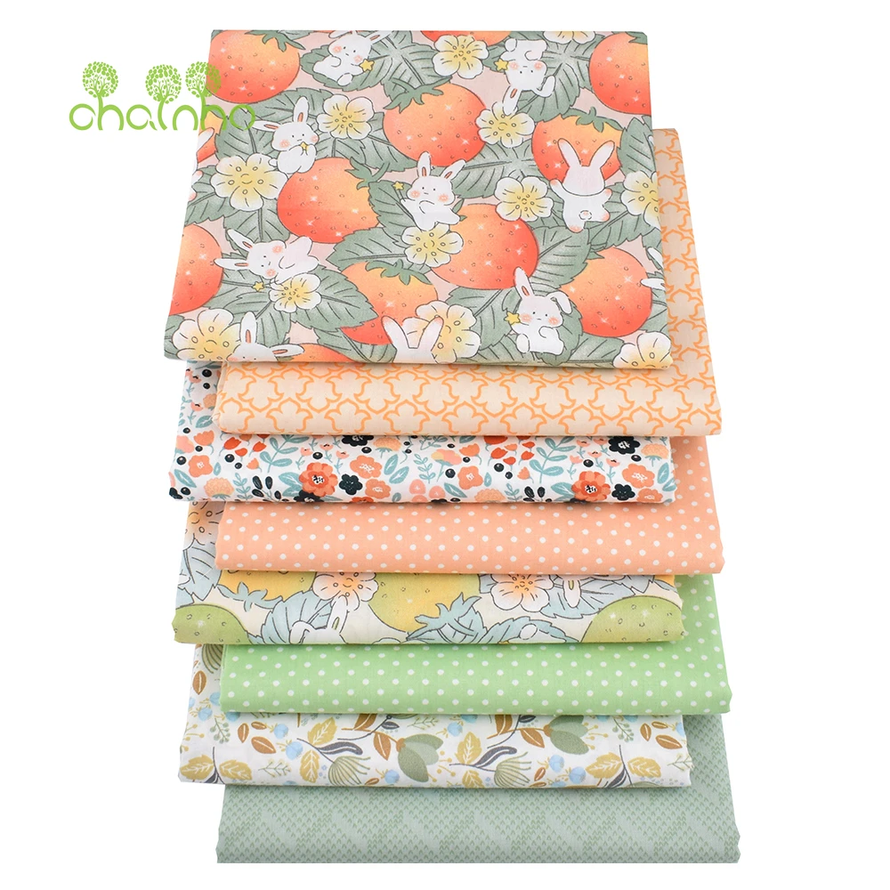 Chainho,Flower& Cartoon Printed Twill Cotton Fabric,DIY Sewing Quilting Home Textiles Material For Baby Children's Bedding,Shirt