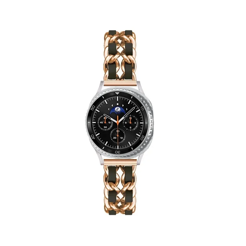 Stylish Metal & Leather Strap Fashion Wristband