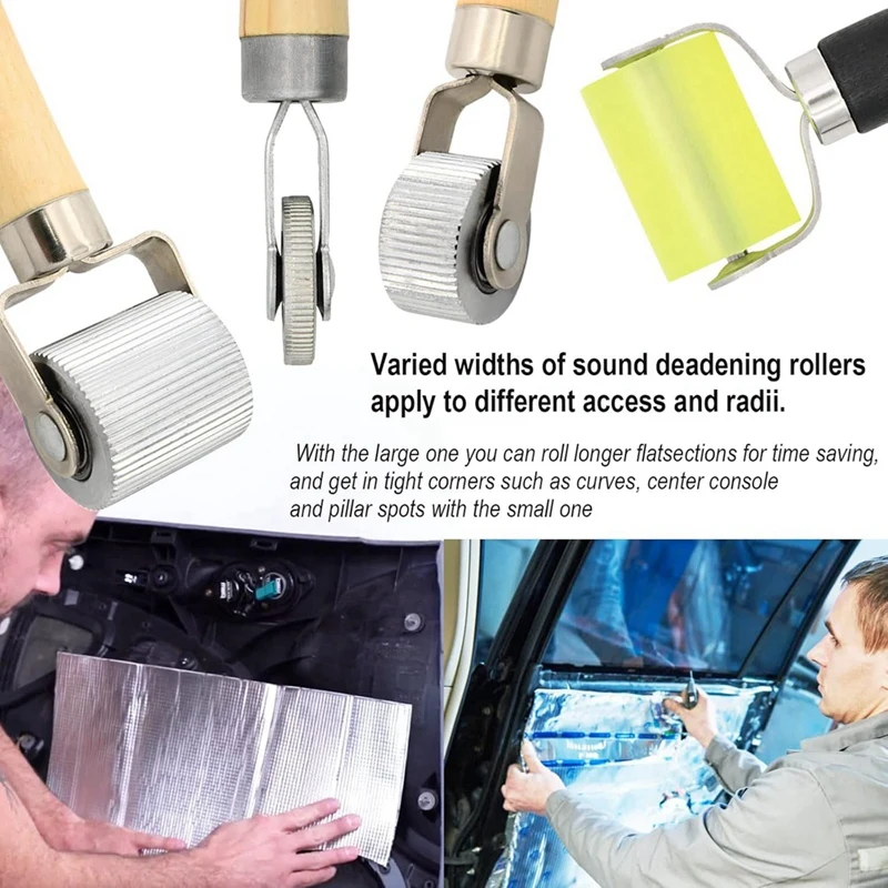Y67A-Sound Roller, Sound Deadener Roller Tool Car Sound Deadening Roller Deadener Set,Seam 5 Pcs