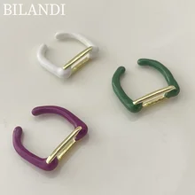 

Trendy Jewelrly Green White Purple Rings Popular Style Hot Sale Open Hollow Golden Color Women Rings For Party Wedding Gifts