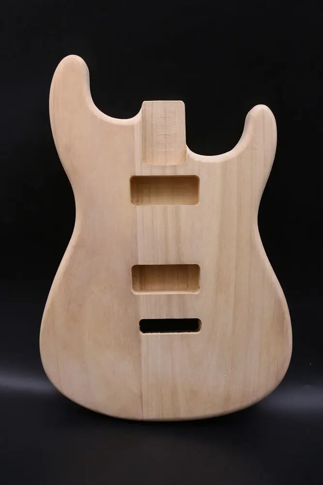 

Yinfente Unfinished Strat Electric Guitar Body Paulownia Wood High Quality Bolt On