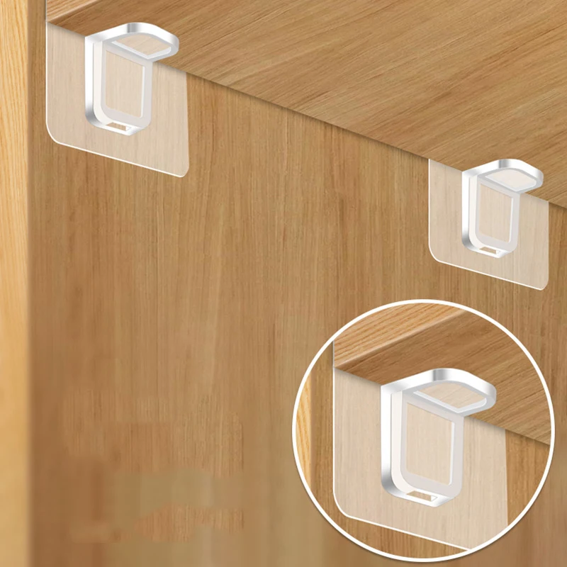 Adhesive Shelf Support Pegs Shelf  Wall Hanger Strong Holders High Quality Glue Free Punching Rack Kitchen Bathroom Accessories