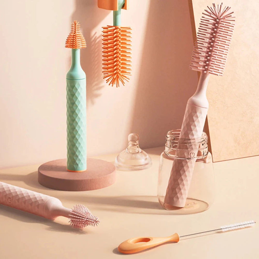 Electric Silicone Bottle Brush 360 &deg; Rotating Baby Pacifier Cup Pacifier Cleaning Brushes Water Bottle Cleaner Brush Baby Item cleaning brush bottle cleaning brush bottle brush