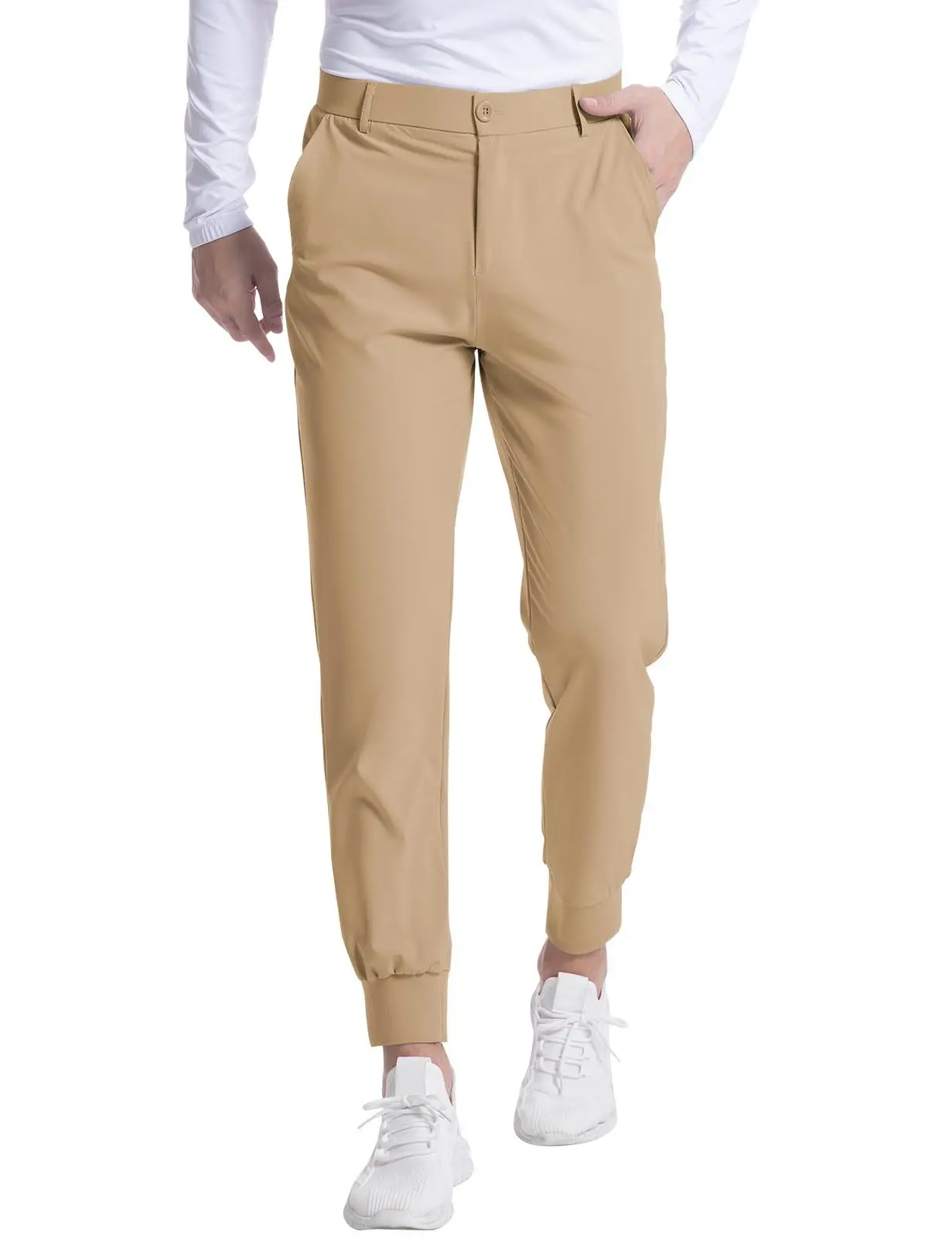 Mens Dress Pants Golf Stretch Pants Slim Fit Quick Dry Golf Joggers Pants Work Casual Long Pants with 3 Pockets Trousers Bottoms 6