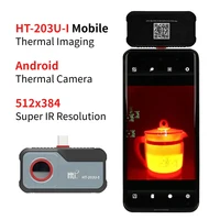 HT-203U-i Thermal Camera 512x384 Super Resolution 256X192 Thermal Imaging Camera for Mobile Phone -20°C~550°C Hotspot Tracking 1