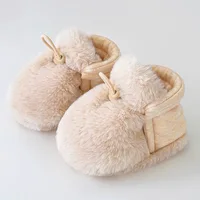 Warm Infant Toddler Crib Soft Comfortable Infant Girls Boys Anti-Slip Socks Slipper Newborn First Walkers Shoes for 0-1 Year Old 1