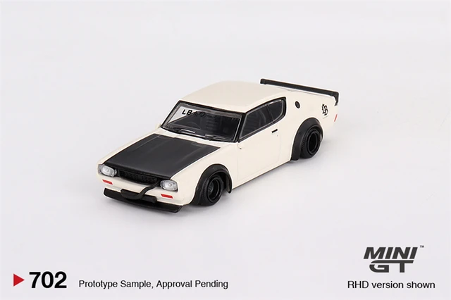 Mini GT 1:64 Skyline Kenmeri Liberty Walk weißes Modell auto aus 