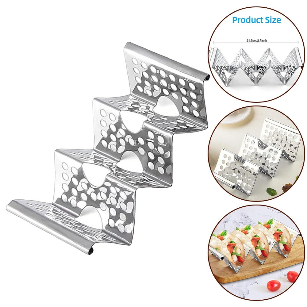 Taco Stand Stainless Steel Taco Holder Each Can Hold 3 Stand For Party Mexican Food Rack Kitchen Tools taco holder