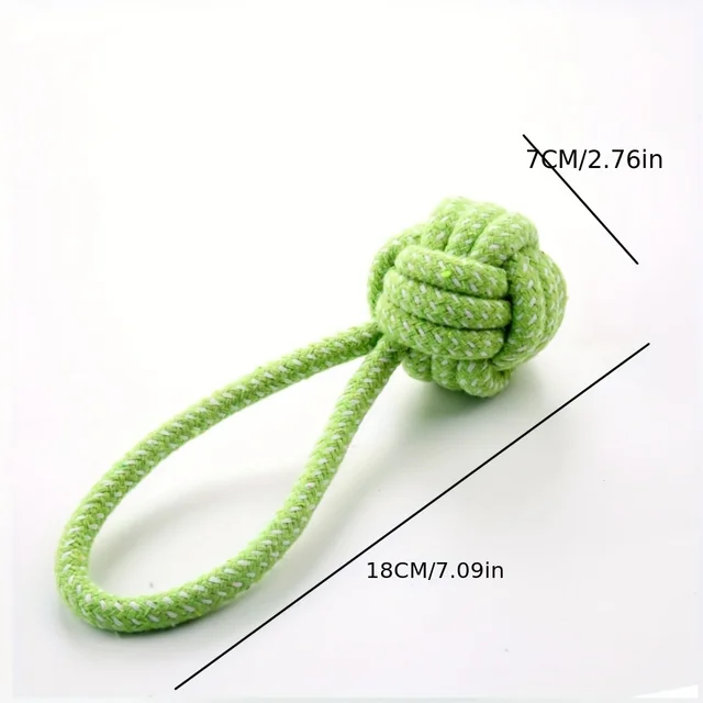 2pcs Pet Dog Cat Chew Toys- Braided Rope Ball Interactive Tug-of-War with Texture Surface,Suitable for Small/Medium/Large Dogs 4