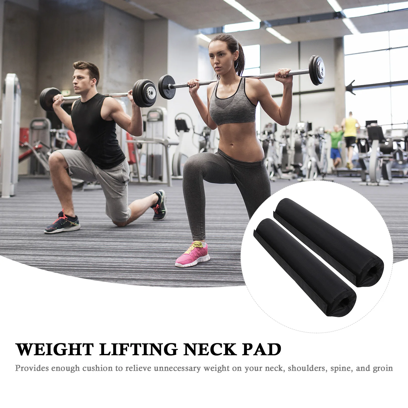 2pcs Barbell Shoulder Pads Non-Slip Gym Fitness Weightlifting Squat Dumbbel Protector Neck Support Sponge Pad Strength Workout 4