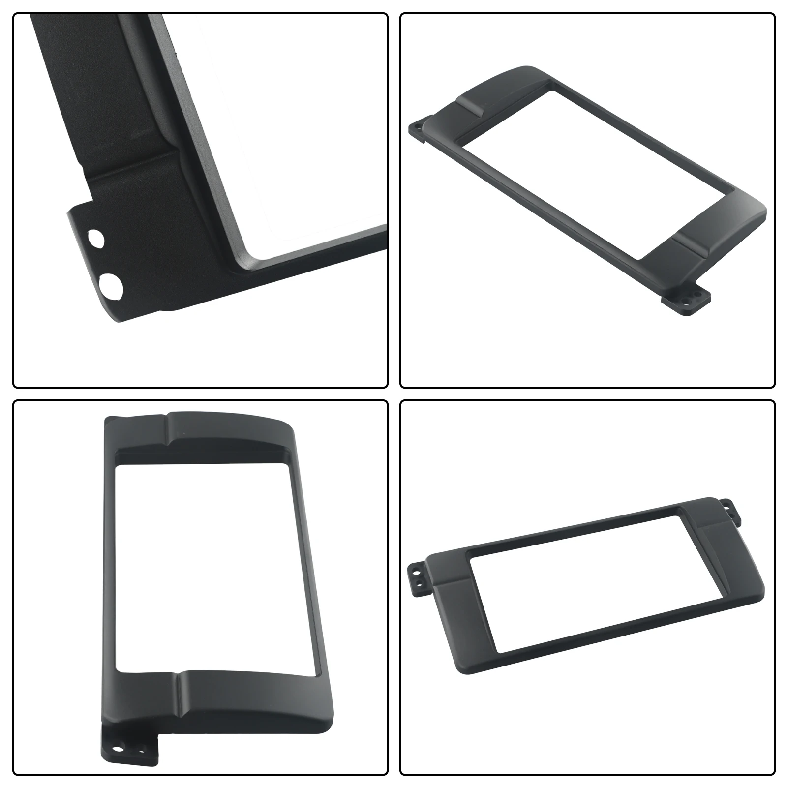 

New Durable Radio Fascia TRIM Auto Black Car Cover Dashboard Double Frame Panel Parts 180*105mm 1PCS Accessories