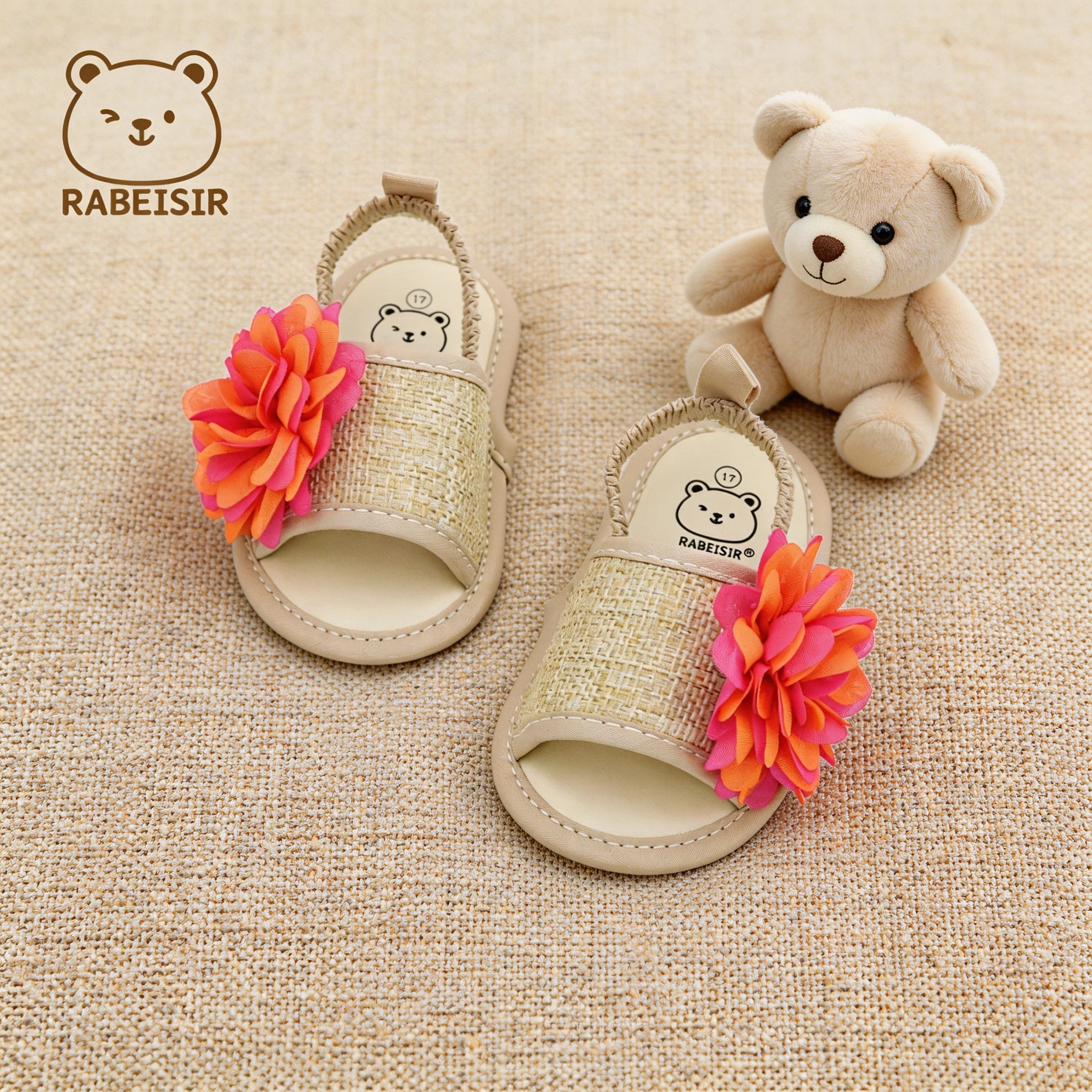 Girls' Front-Walking Shoes for Spring and Summer Baby Sandals 0-6-12-18 Months