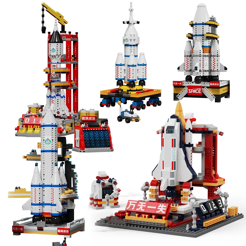 International Station Space Ship Shuttle Rocket Launcher Center Micro