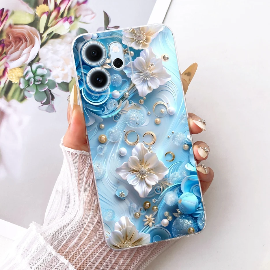 Colorful Flowers Painted Soft Slim Phone Case Cover