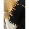 MEXZT Vintage Tweed Jacket Women Elegant Cropped Quilted Coat Commute Black Blazer Winter Ladies Korean Short Outerwear Tops New 6