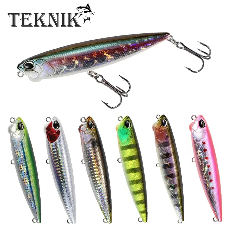 

TEKNIK Pencil 65mm 100mm Fishing Lures Artificial Hard Bait Floating Stickbait Bass Trout Fishing Tackle Wobblers