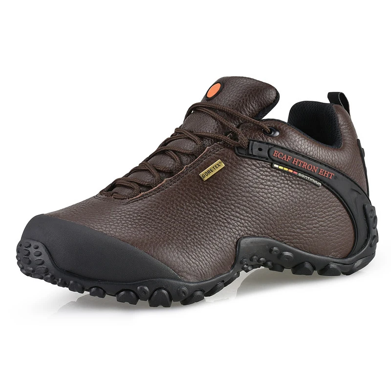 QIXUJAK Herren Wanderschuhe Wasserdicht - High-Top Trekkingschuhe Mit Rutschfester Sohle