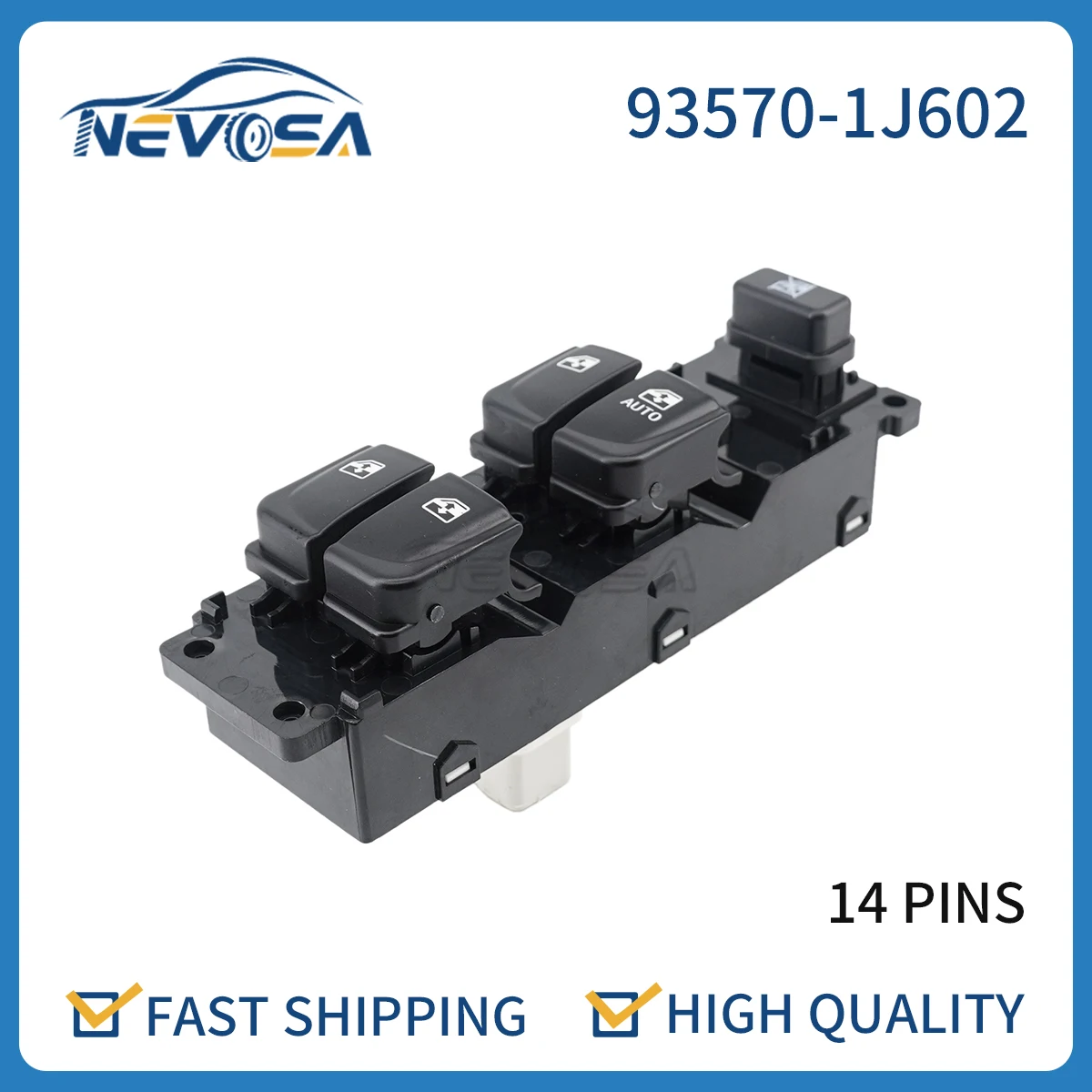 Nevosa 935701J602 For Hyundai i20 Front Right Driver Car Power Window