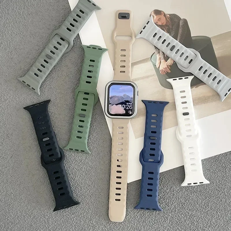 Silicone Sport Band for Apple Watch – Premium Fitness Strap Bracelet