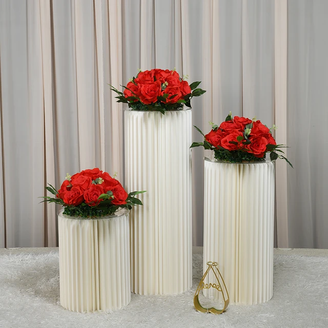 FUNTEN 3.4Ft Wedding Flower Stand Gold Flower Arrangement Stand Wedding  Opening Party Decoration | Wayfair