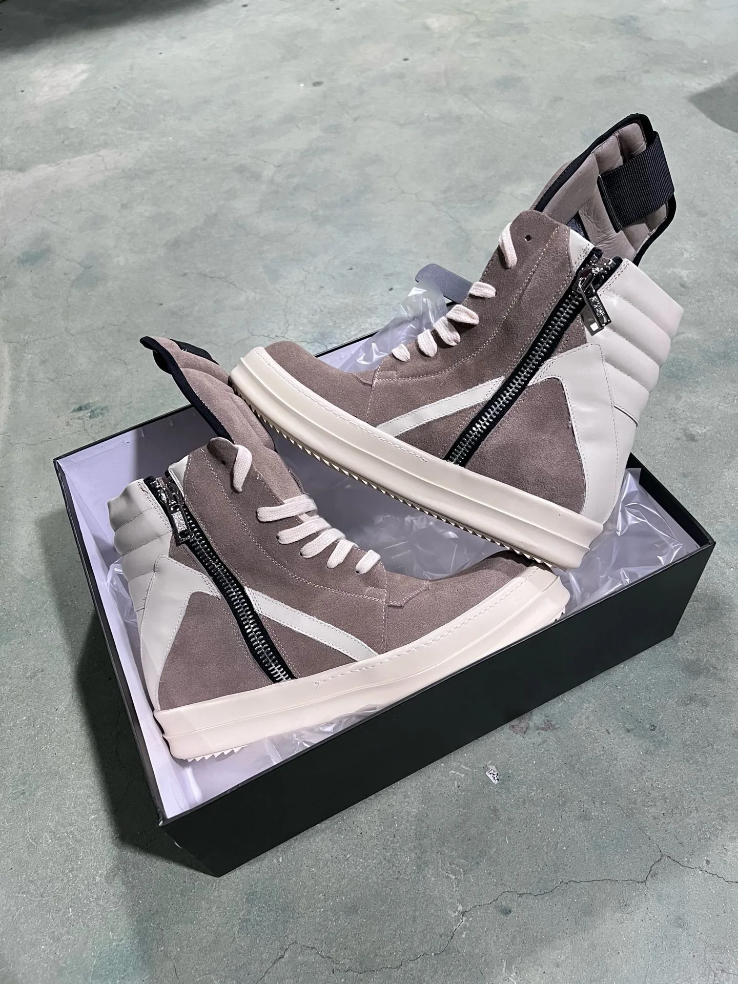 Reeks Brown Suede Leather High Top Geobasket Quality Men Shoe