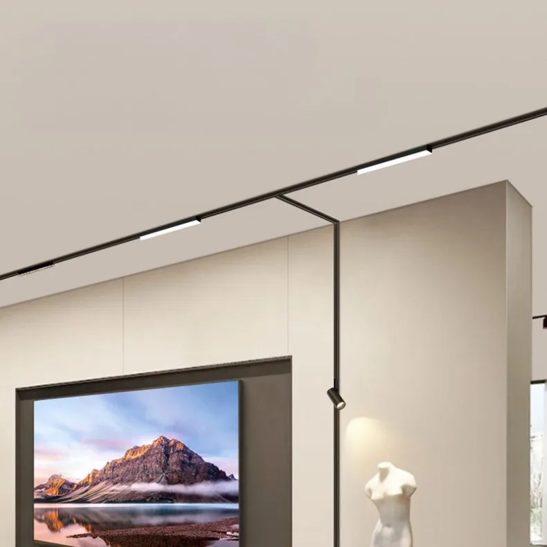 Description Picture 4 of itemMagnetic Track Lighting Ceiling Led Lights Guide House Living Room Decor Without Main Light Clothes Store Floodlight Spotlight