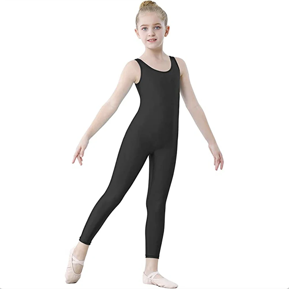 Spandex Ballet Tank Unitard For Kids Sleeveless Dance Costumes Art Gymnastics Suit Jumpsuits Cosplay Girls