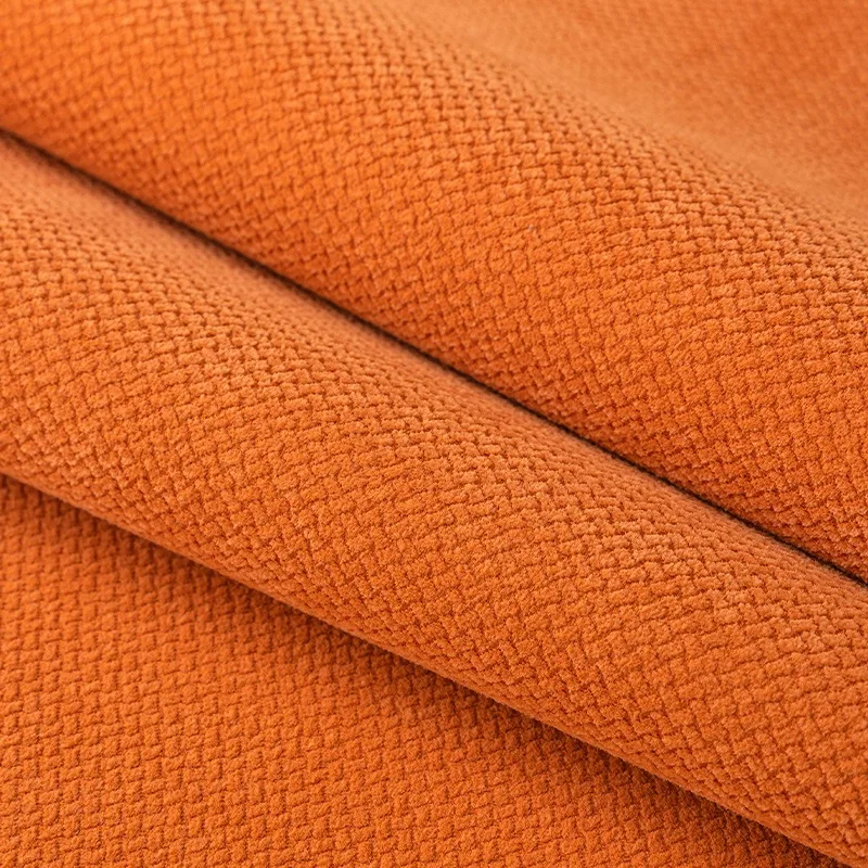 Chenille Orange Real Leather Sofa Cushion Fur Sofa Cover Non-slip and Dustproof Thick Soft Couch Cover Furniture Protector 2
