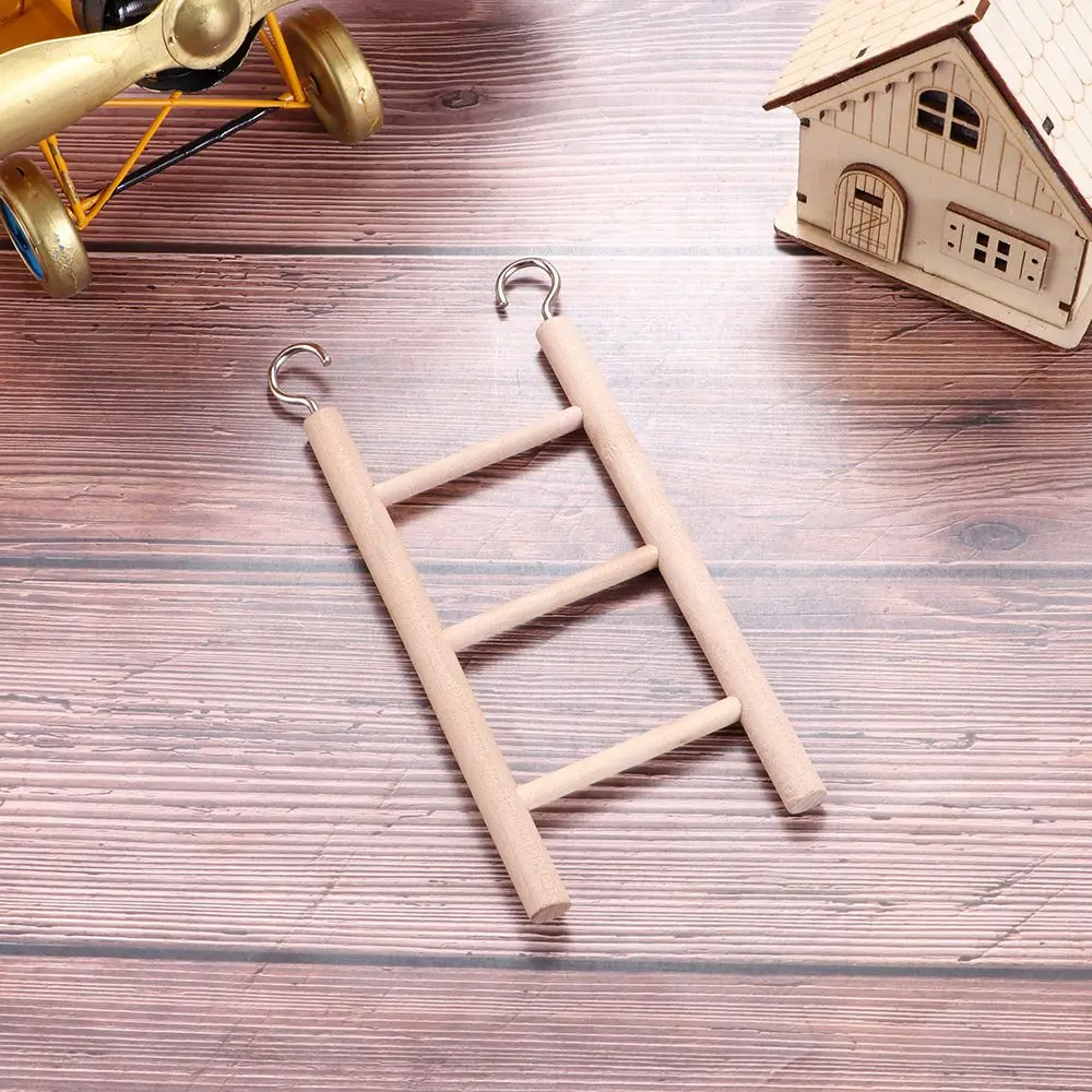New Wooden Ladder Swing Scratcher Climbing Ladder Hamsters Parrot Toys Pet Supplies 4