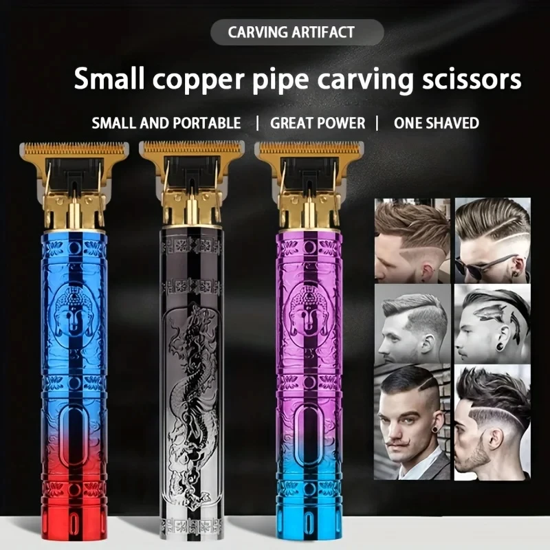 T9 USB 전기 이발기 충전식 헤어드레서 면도기 남성용 이발사 전문가용 수염 트리머