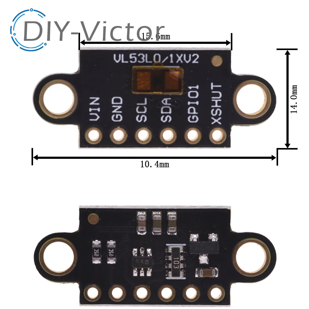 Vl53L1X With Lid Laser Ranging STM32 TOF Time of Flight Chip Flight Distance Measurement Sensor for Arduino