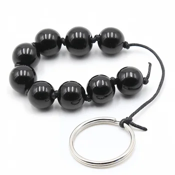 Unisex Butt Plug with Finger Loop Anal Beads Vaginal Balls Butt Plug Toy BDSM Massager Beads Inserted Plug Erotic Accessories