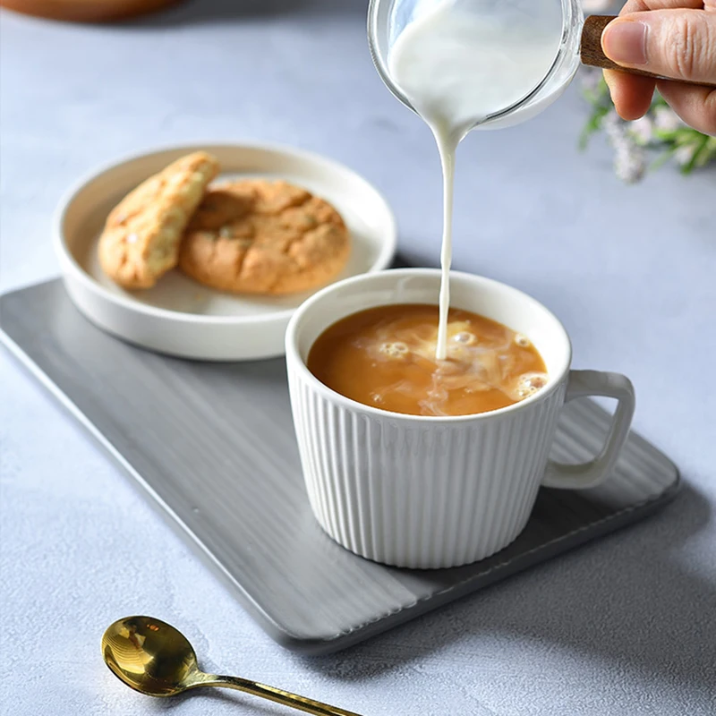 

Reusable Bubble Tea Cups Saucers Drink Kitchen China Mate Cups Saucers Espresso Ceramic Tazas Desayuno Originales Cup Set