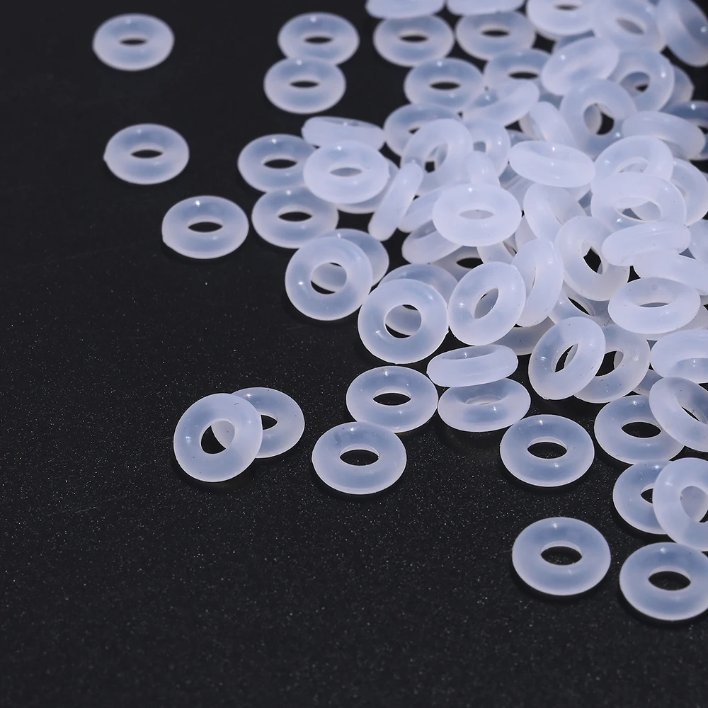 100 stücke 5/6/7/8/9/12mm Weiß Gummi O-Ring Perle Armband Silikon Dichtung Anti-verschleiß Isolierung Waterp Für Schmuck Machen Erkenntnisse – Detail 5