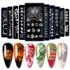 Halloween Nail Stamping Plates Pumpkin Skull Bat Spider Design Stamp Templates Snowflake Festival Pattern Nail Art Stencil Plate 1