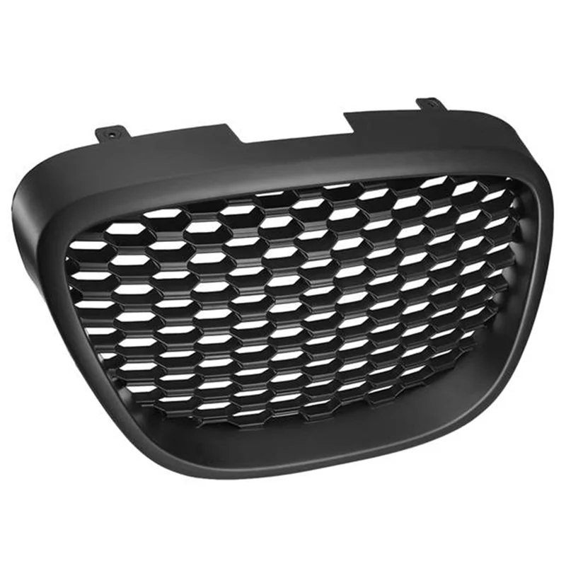 

1133007 Car Front Black Honeycomb Grill Mesh Badgeless Sport Racing Grills for Seat Leon 1P MK2 / Altea 5P / Toledo