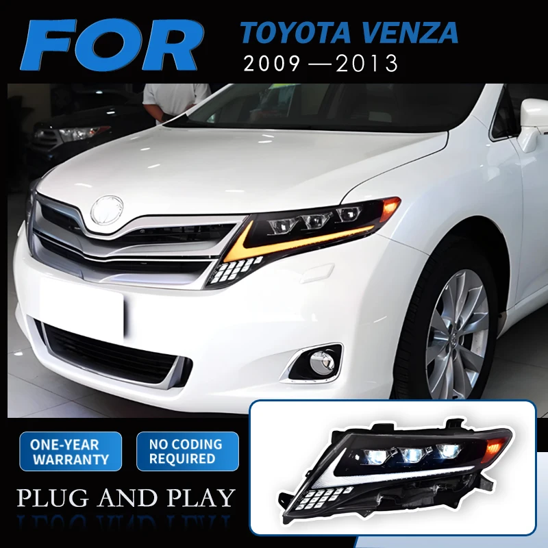 Car-Lights-for-Toyota-Venza-Harrier-LED-Headlight-Projector-Lens-2009 ...