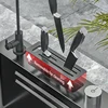 2024 Kitchen Sink 304 Stainless Steel Waterfall Kitchen Sink Black Large Single Bowl With Multifunction Touch Waterfall Faucet 5