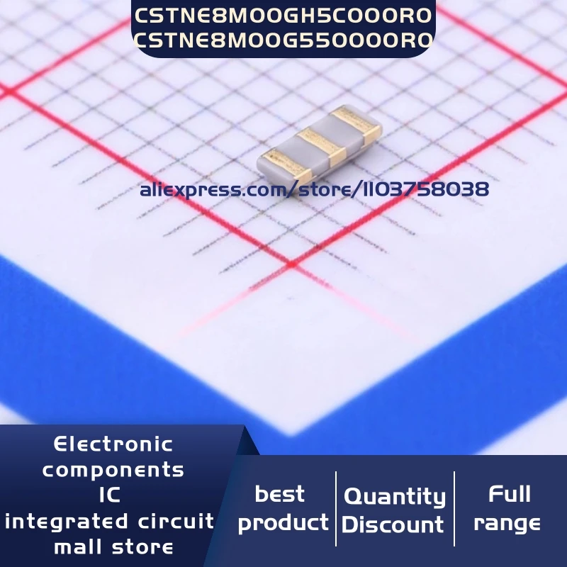 50개/몫 CSTNE8M00GH5C000R0 CSTNE8M00G550000R0 8MHz 33PF 3213 3P 크리스탈 발진기 공진기 3-SMD 재고 있음